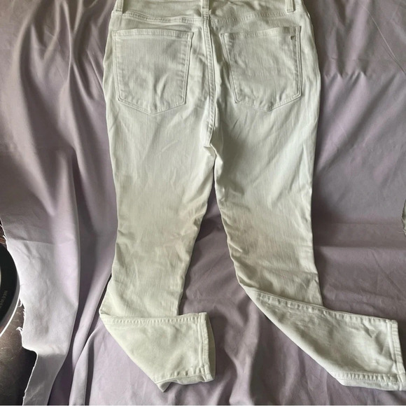 Madewell Jeans Womens Sz 27 10" High Rise Skinny Crop White Button Fly Mom Denim - Picture 4 of 6